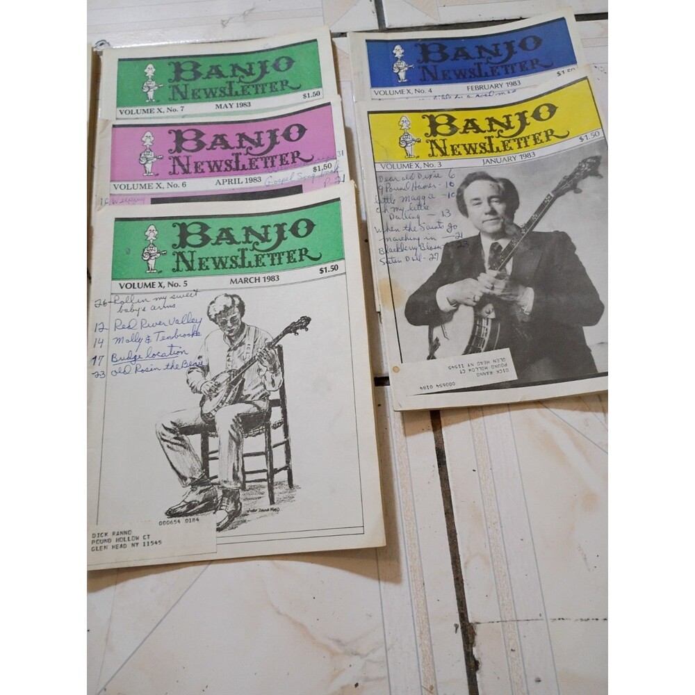 1983 Lot of 11 Banjo Newsletter (not including Nov) 5-String Vintage - Mark Set - Picture 3 of 3